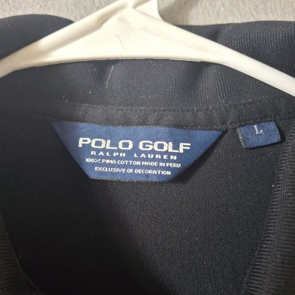 Polo Golf  Ralph Lauren Shirt Mens Large Black Blue Lot Of 2 Casual Preppy - Picture 4 of 14